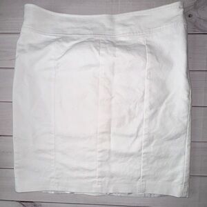 Nue Options Essentials White Stretch Pencil Skirt | Size 14 Summer Formal Casual